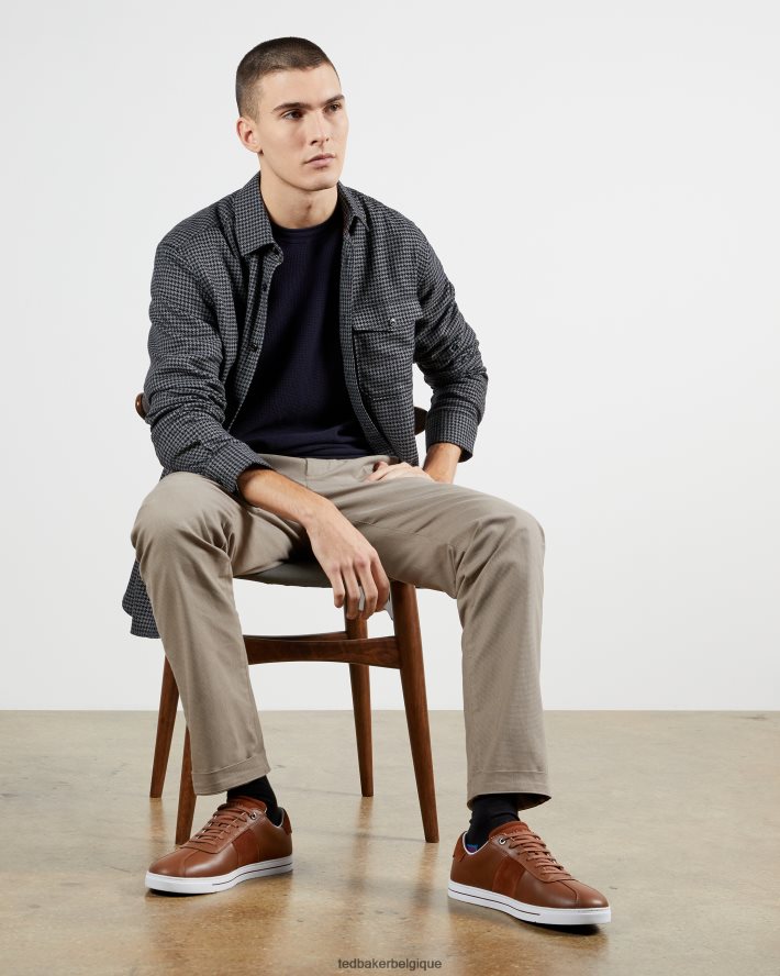 être Ted Baker Hommes staylay - pull texturé à col rond marine FR8J421709 vêtements