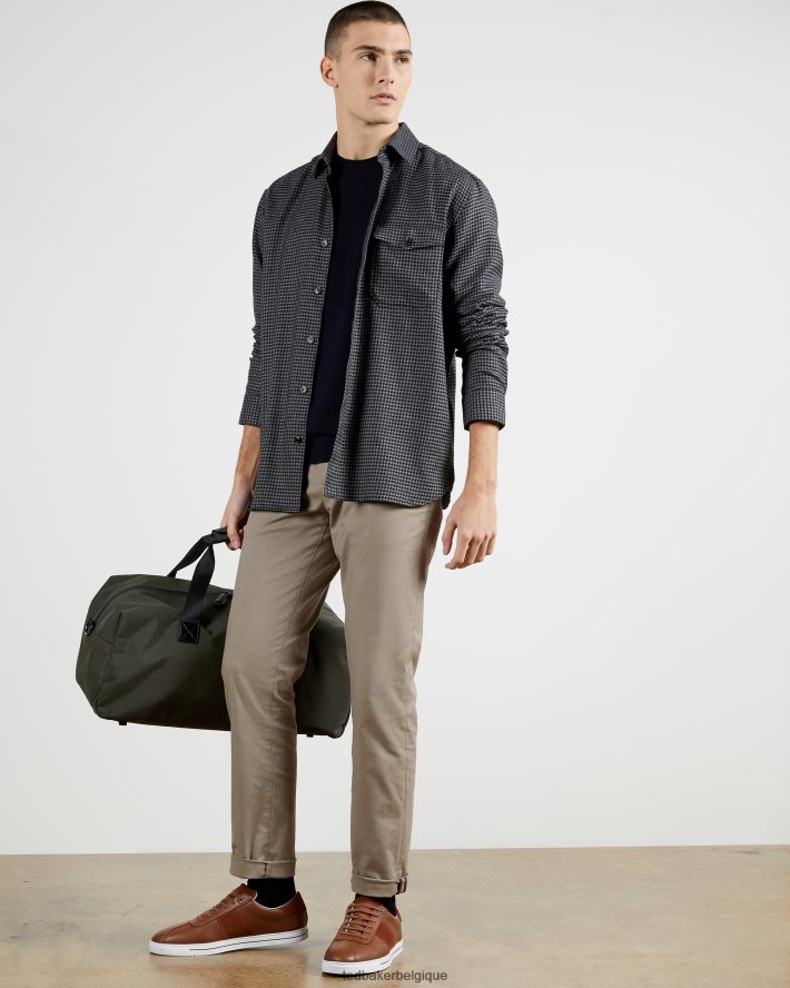 être Ted Baker Hommes staylay - pull texturé à col rond marine FR8J421709 vêtements