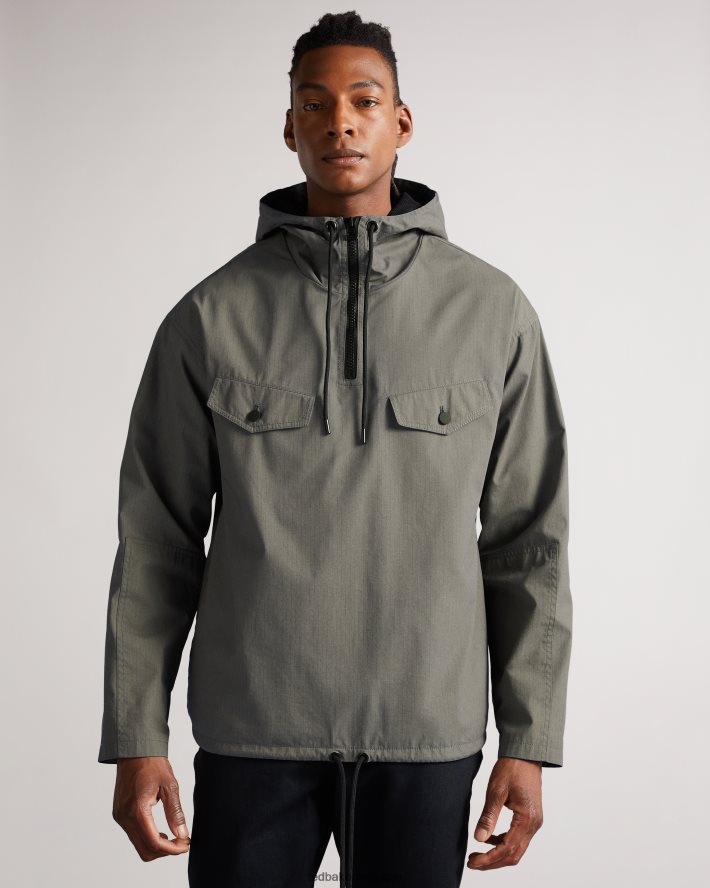 être Ted Baker Hommes anorak à capuche chesnel gris FR8J421720 vêtements