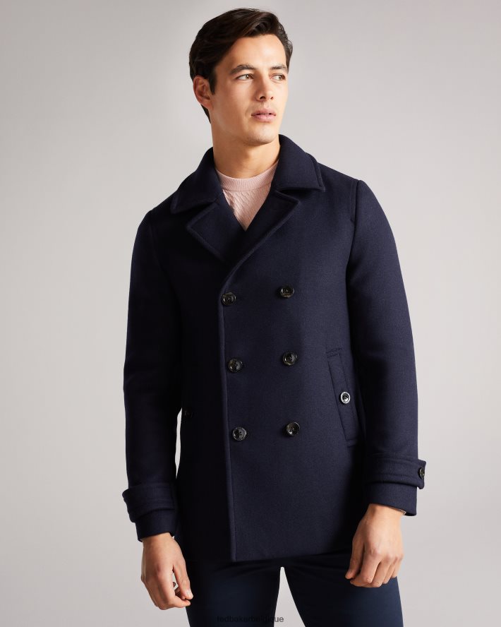 être Ted Baker Hommes caban en laine grilldd marine FR8J421634 vêtements