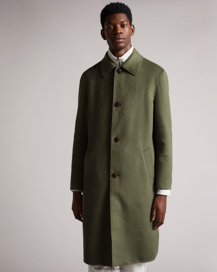 être Ted Baker Hommes manteau en laine pow-pow pl-vert FR8J421645 vêtements