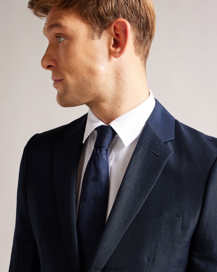 être Ted Baker Hommes blazer en laine et lin lancej marine FR8J421449 vêtements