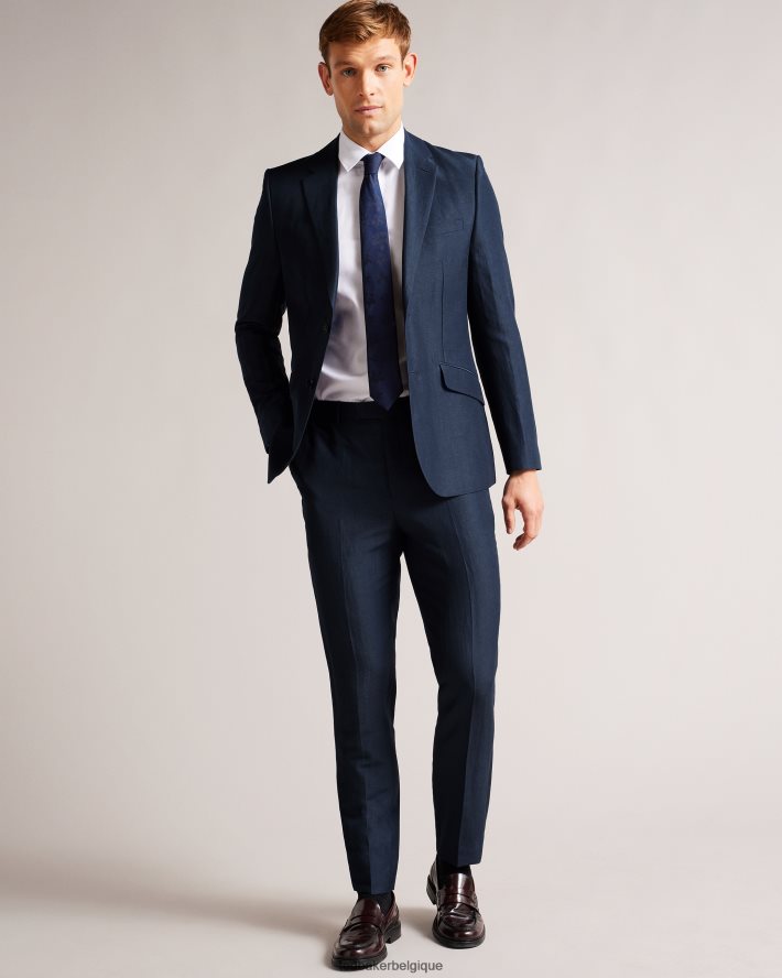 être Ted Baker Hommes blazer en laine et lin lancej marine FR8J421449 vêtements