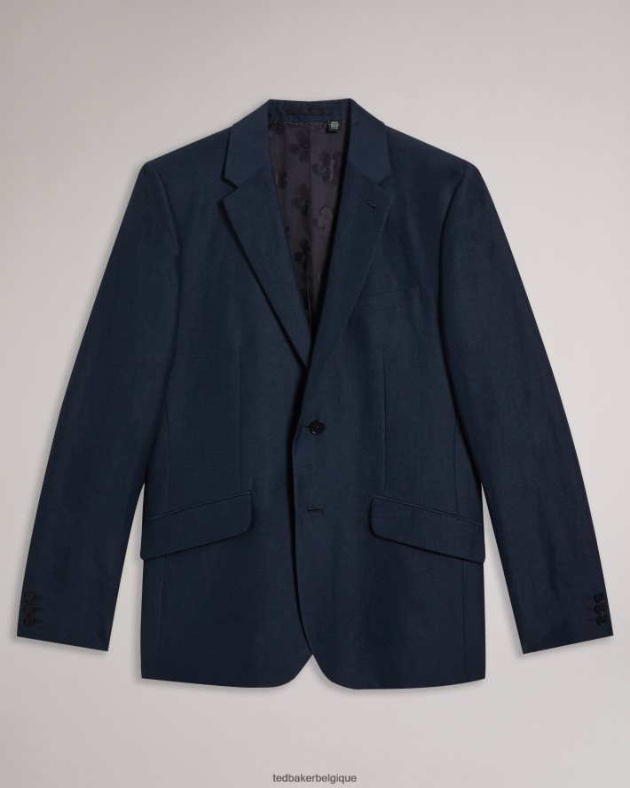 être Ted Baker Hommes blazer en laine et lin lancej marine FR8J421449 vêtements