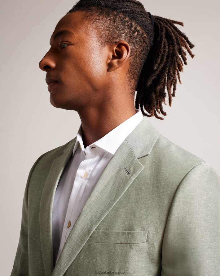 être Ted Baker Hommes blazer en laine et lin lancej vert clair FR8J421369 vêtements