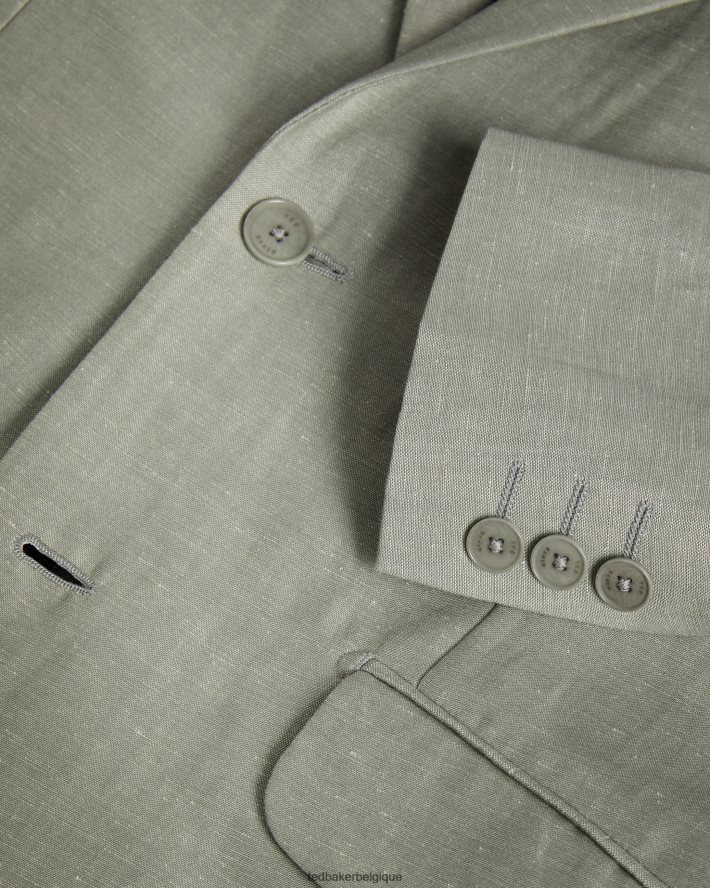 être Ted Baker Hommes blazer en laine et lin lancej vert clair FR8J421369 vêtements