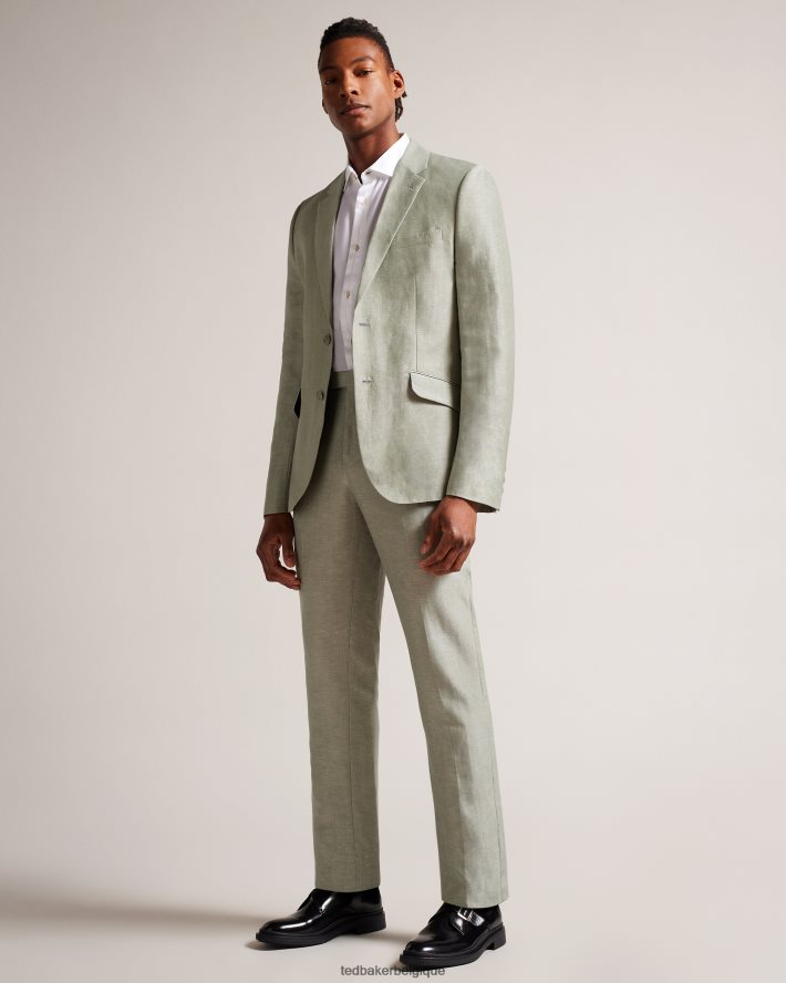 être Ted Baker Hommes blazer en laine et lin lancej vert clair FR8J421369 vêtements