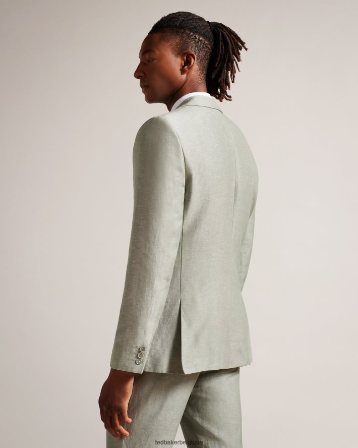être Ted Baker Hommes blazer en laine et lin lancej vert clair FR8J421369 vêtements