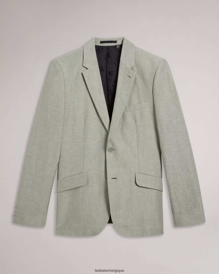être Ted Baker Hommes blazer en laine et lin lancej vert clair FR8J421369 vêtements