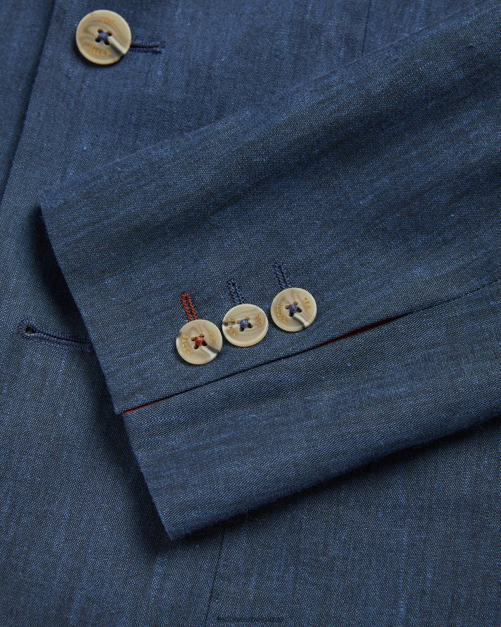 être Ted Baker Hommes blazer en mélange de lin yucca marine FR8J421639 vêtements