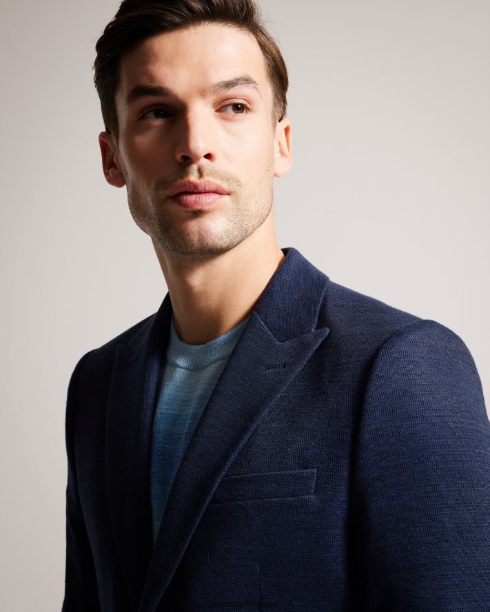 être Ted Baker Hommes keanuj blazer coupe slim en jersey marine FR8J421326 vêtements