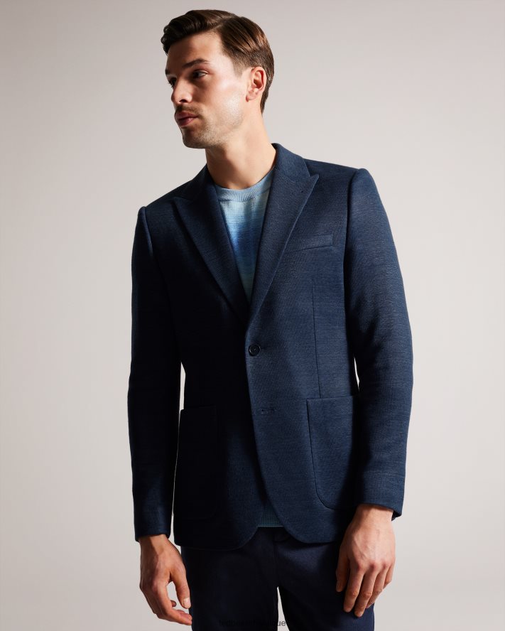 être Ted Baker Hommes keanuj blazer coupe slim en jersey marine FR8J421326 vêtements