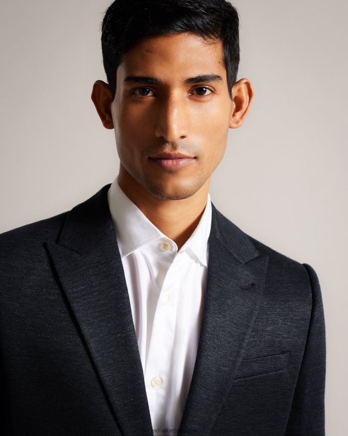 être Ted Baker Hommes keanuj blazer coupe slim en jersey noir FR8J421548 vêtements