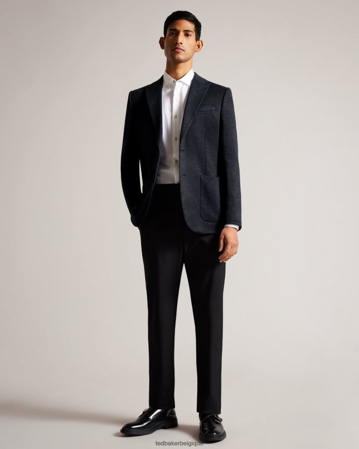 être Ted Baker Hommes keanuj blazer coupe slim en jersey noir FR8J421548 vêtements