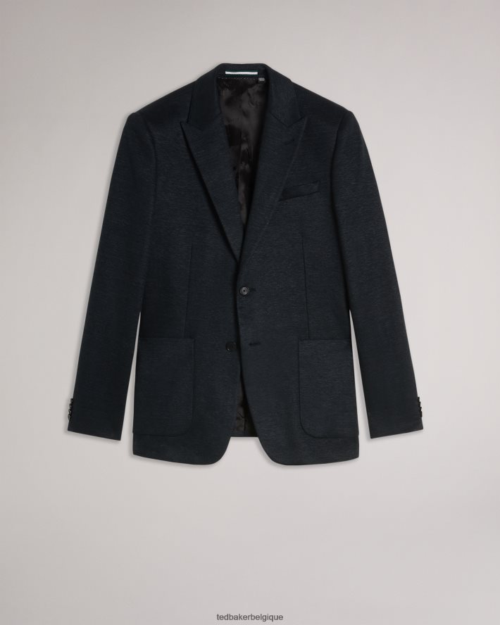 être Ted Baker Hommes keanuj blazer coupe slim en jersey noir FR8J421548 vêtements