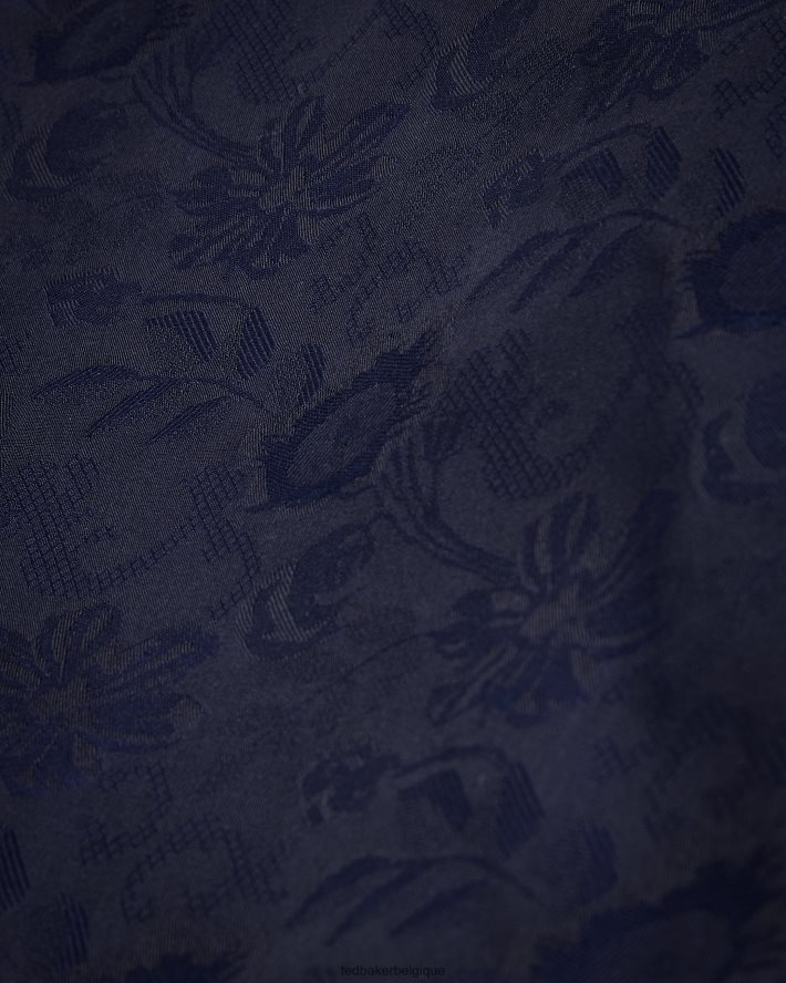 être Ted Baker Hommes chemise en jacquard à fleurs cortoss marine FR8J421399 vêtements