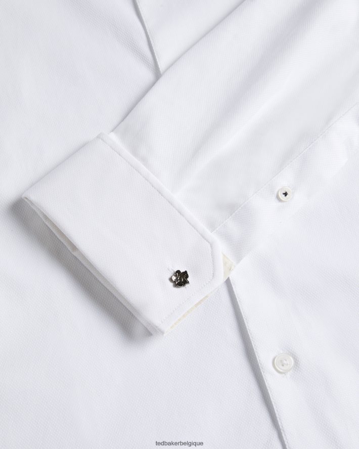 être Ted Baker Hommes chemise à manches longues blanc FR8J421231 vêtements