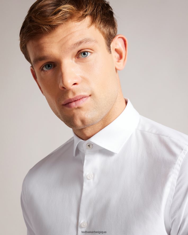 être Ted Baker Hommes chemise à manches longues blanc FR8J421231 vêtements