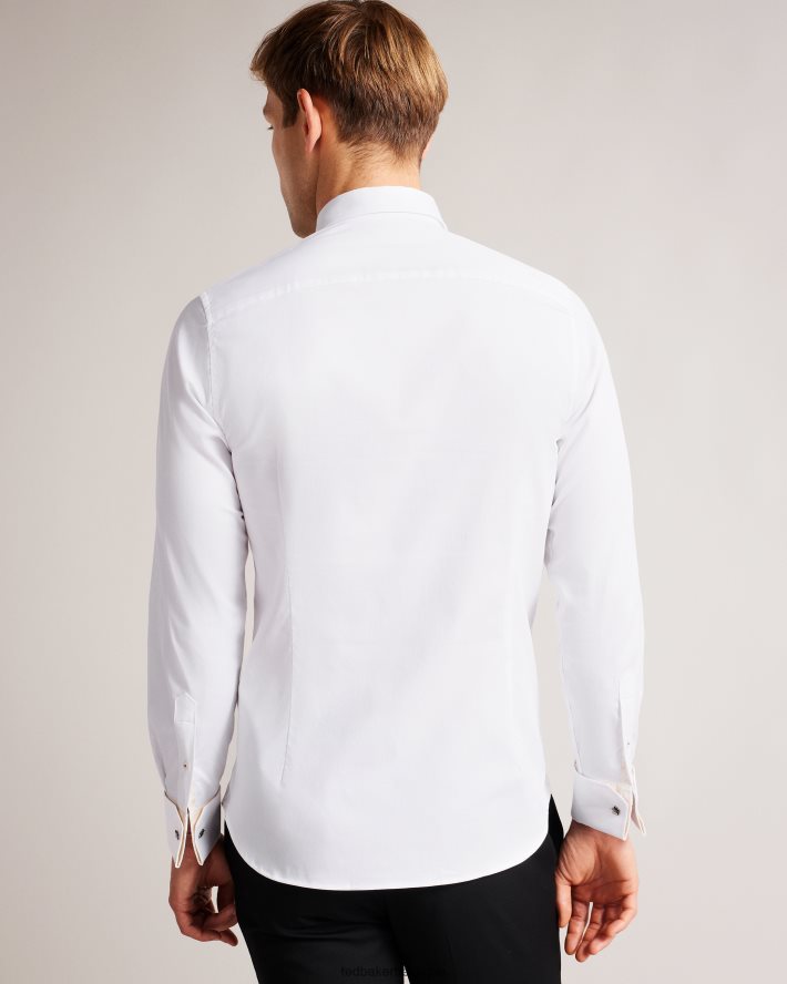 être Ted Baker Hommes chemise à manches longues blanc FR8J421231 vêtements