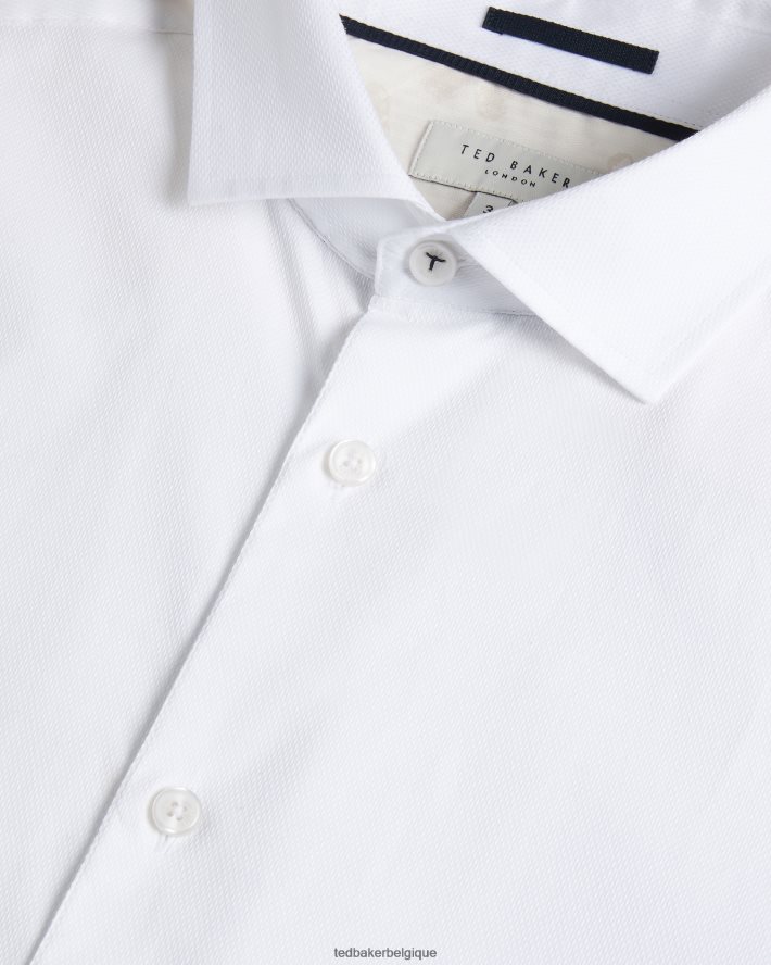 être Ted Baker Hommes chemise à manches longues blanc FR8J421231 vêtements