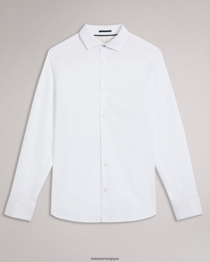 être Ted Baker Hommes chemise à manches longues blanc FR8J421231 vêtements