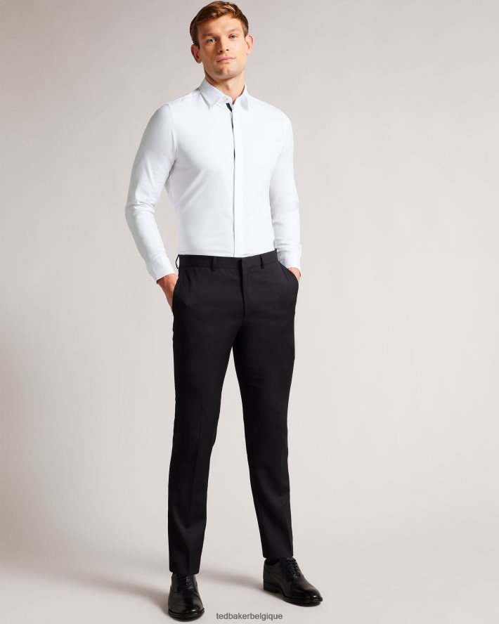 être Ted Baker Hommes chemise à manches longues witone blanc FR8J421237 vêtements