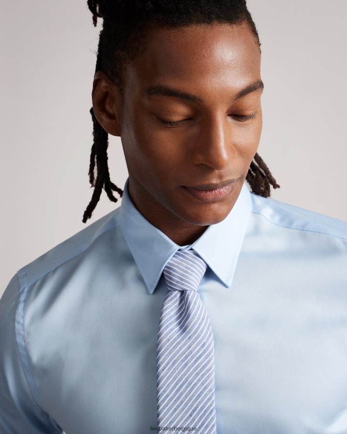 être Ted Baker Hommes chemise slim fit à manches longues bleu pâle FR8J421456 vêtements
