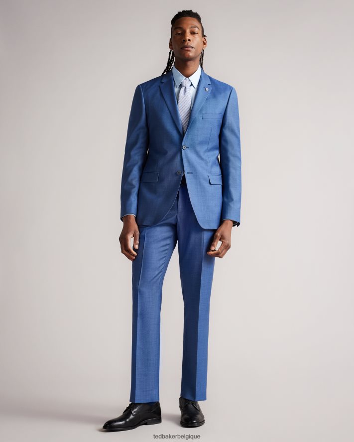 être Ted Baker Hommes chemise slim fit à manches longues bleu pâle FR8J421456 vêtements