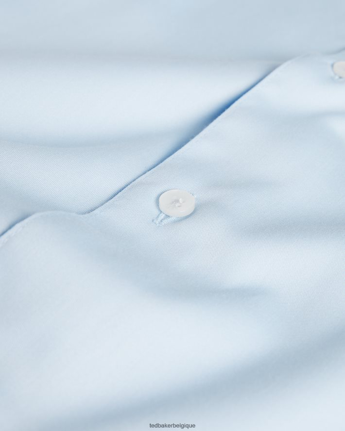 être Ted Baker Hommes chemise slim fit à manches longues bleu pâle FR8J421456 vêtements