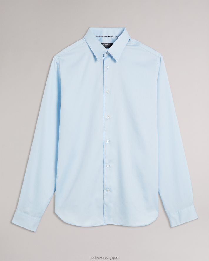 être Ted Baker Hommes chemise slim fit à manches longues bleu pâle FR8J421456 vêtements