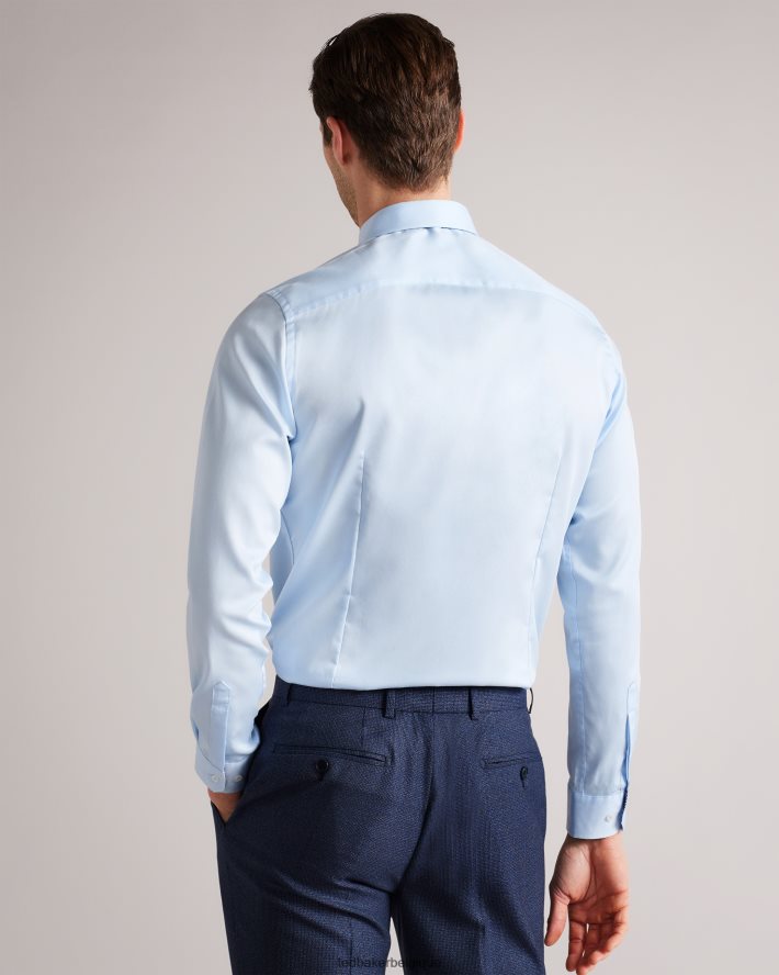 être Ted Baker Hommes chemise slim fit à manches longues bleu pâle FR8J421456 vêtements