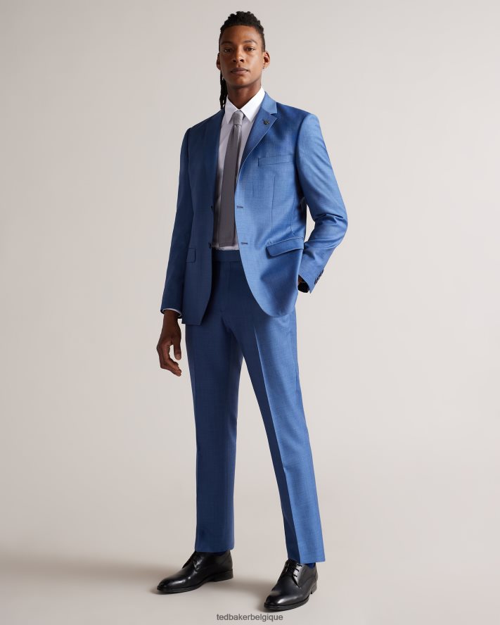 être Ted Baker Hommes chemise slim à manches longues holmess blanc FR8J421354 vêtements