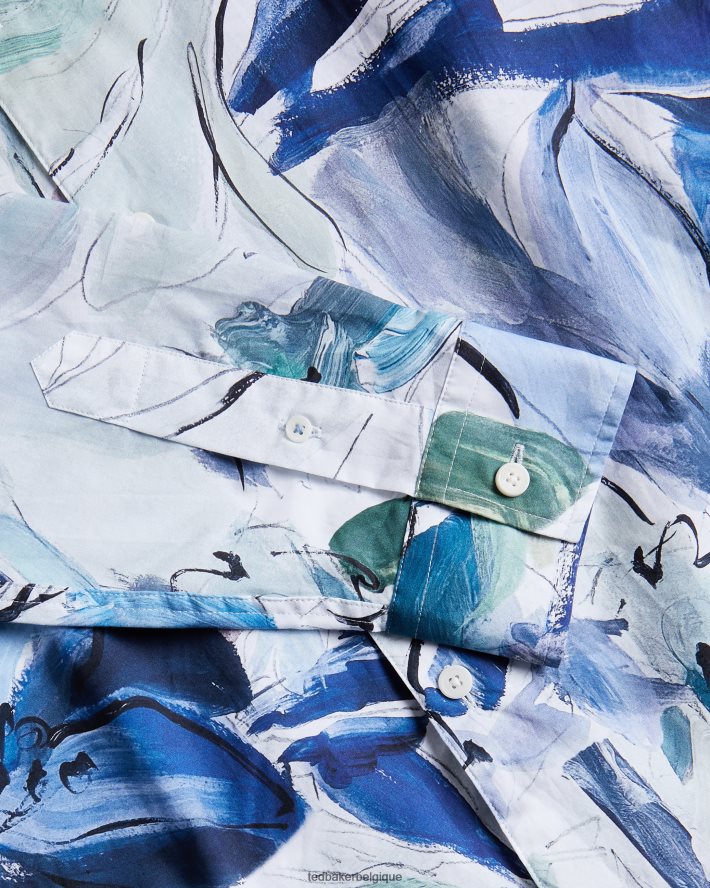 être Ted Baker Hommes clunie - chemise à imprimé floral peint multicolore FR8J421496 vêtements