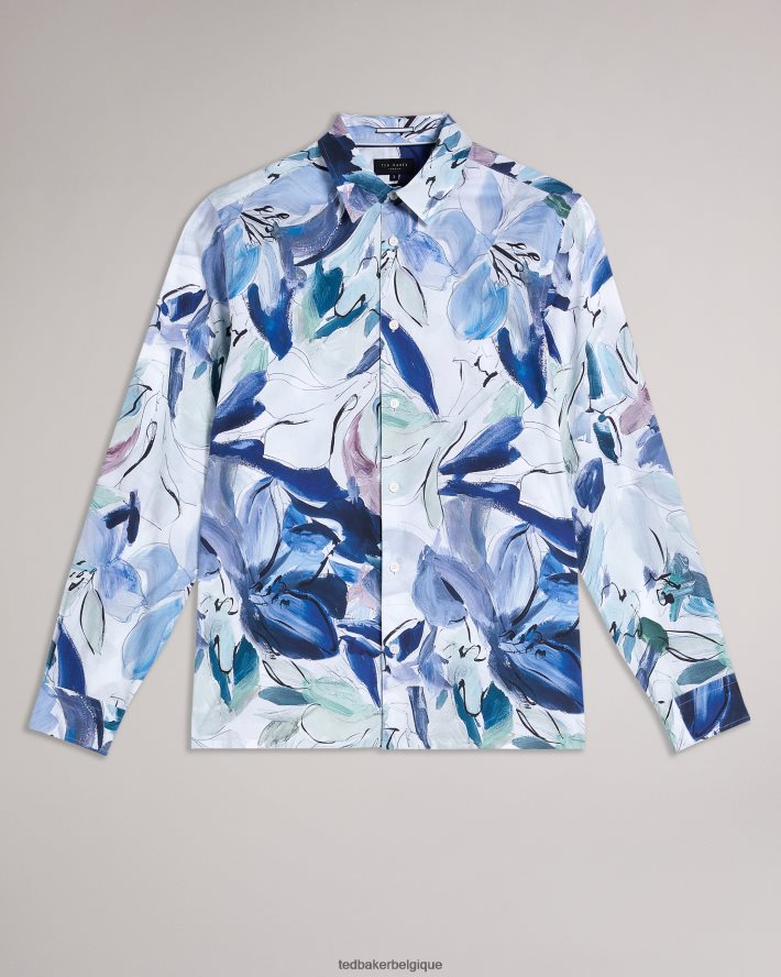 être Ted Baker Hommes clunie - chemise à imprimé floral peint multicolore FR8J421496 vêtements