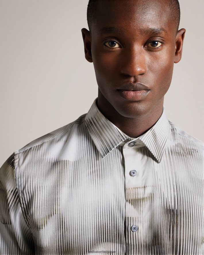 être Ted Baker Hommes galmoy - chemise fleurie à manches longues multicolore FR8J421303 vêtements