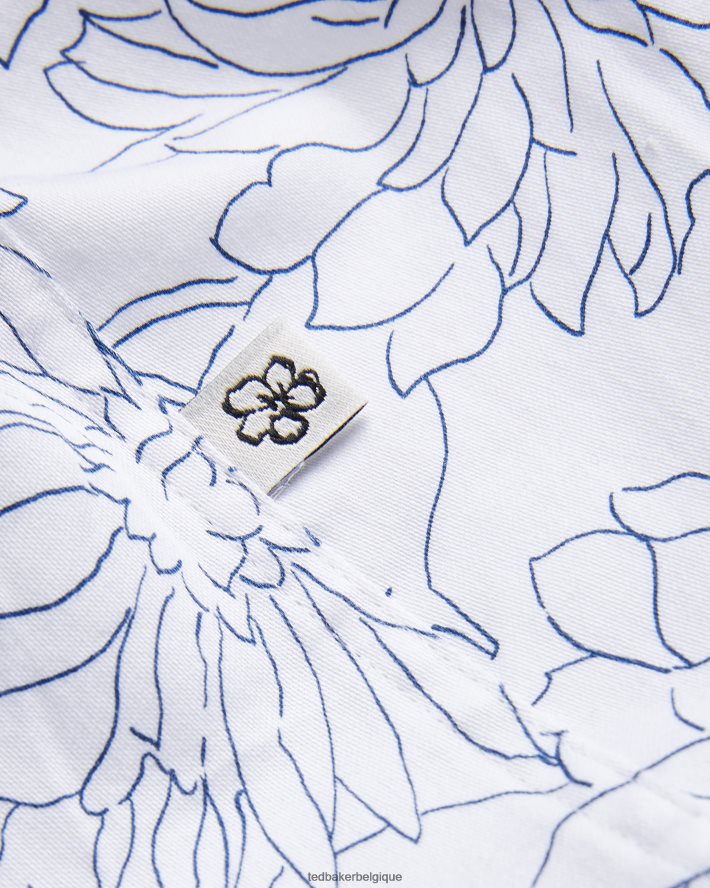 être Ted Baker Hommes neale - chemise à manches longues et imprimé floral blanc FR8J421603 vêtements