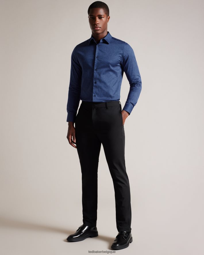 être Ted Baker Hommes neale - chemise à manches longues et imprimé floral marine FR8J421601 vêtements