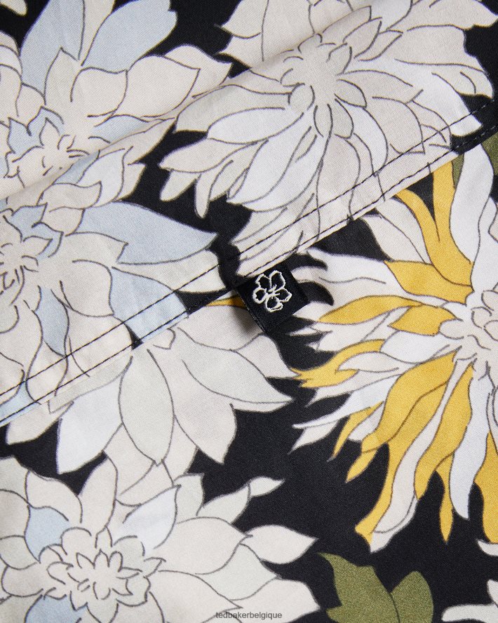 être Ted Baker Hommes sallins - chemise à fleurs à manches courtes multicolore FR8J421533 vêtements