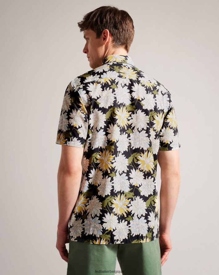 être Ted Baker Hommes sallins - chemise à fleurs à manches courtes multicolore FR8J421533 vêtements