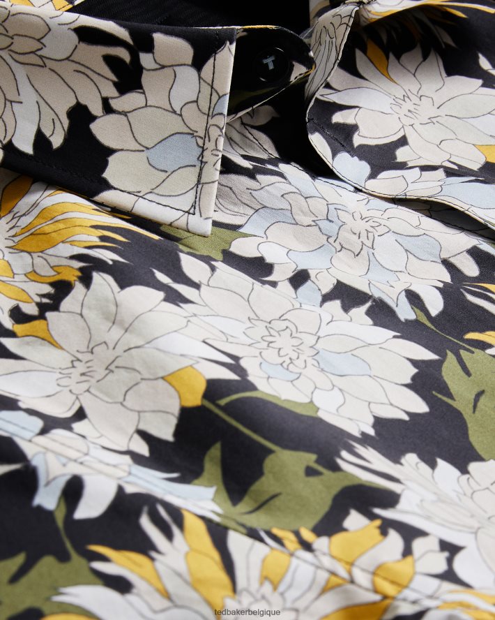 être Ted Baker Hommes sallins - chemise à fleurs à manches courtes multicolore FR8J421533 vêtements