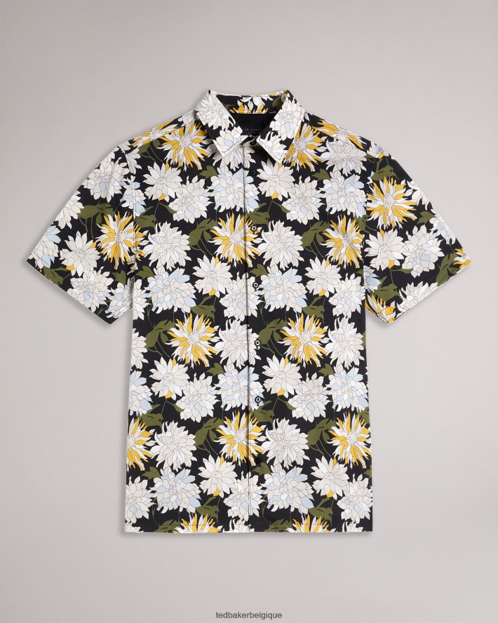 être Ted Baker Hommes sallins - chemise à fleurs à manches courtes multicolore FR8J421533 vêtements