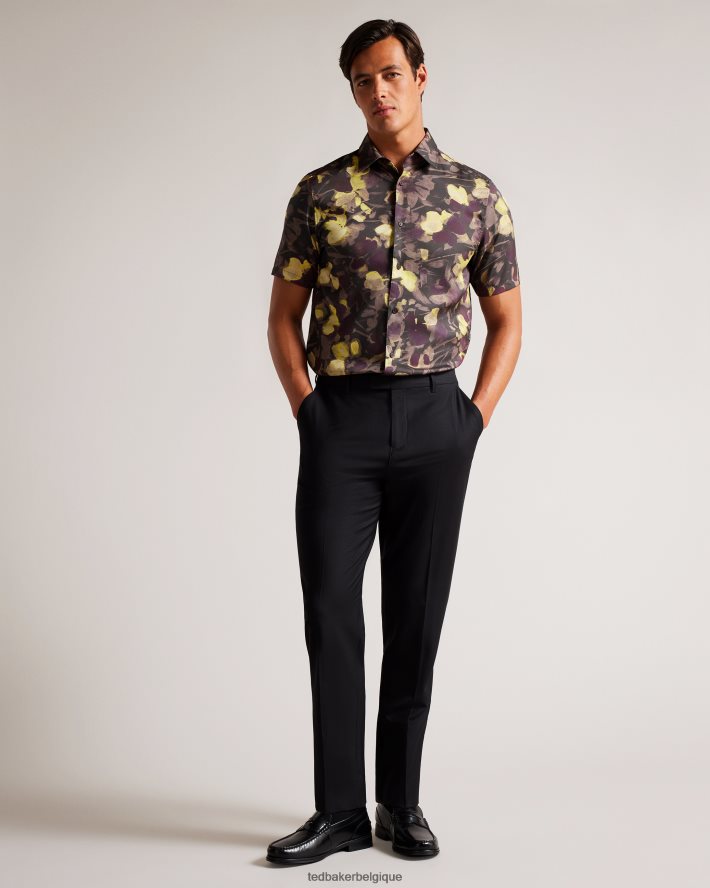 être Ted Baker Hommes slesho - chemise à manches courtes à imprimé aquarelle multicolore FR8J421259 vêtements