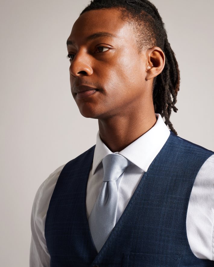 être Ted Baker Hommes gilet à carreaux bleu marine drydenw marine FR8J421585 vêtements