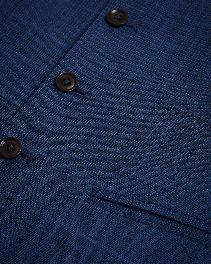 être Ted Baker Hommes gilet à carreaux bleu marine drydenw marine FR8J421585 vêtements