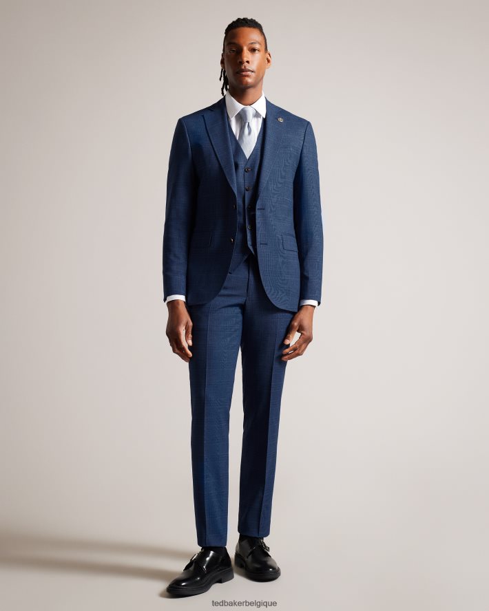 être Ted Baker Hommes gilet à carreaux bleu marine drydenw marine FR8J421585 vêtements