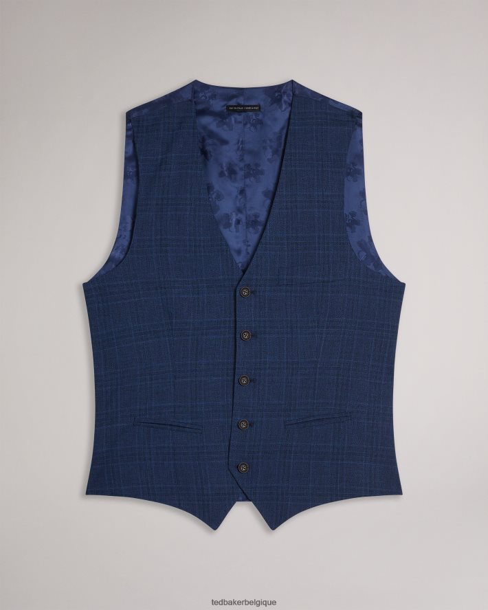 être Ted Baker Hommes gilet à carreaux bleu marine drydenw marine FR8J421585 vêtements