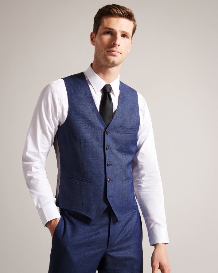 être Ted Baker Hommes gilet en laine bleu marine upsalaw marine FR8J421619 vêtements