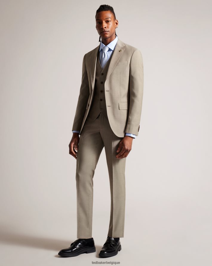 être Ted Baker Hommes gilet en peau de requin en laine alconaw naturel FR8J421615 vêtements