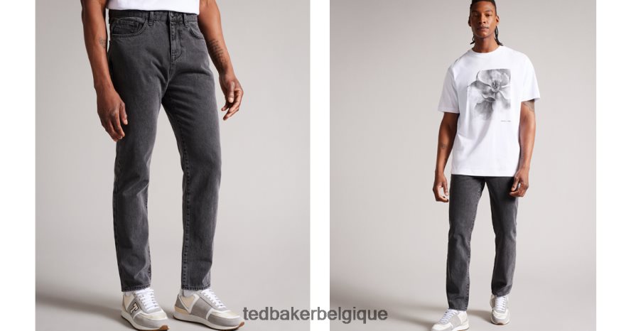 être Ted Baker Hommes jean suttton à jambe slim gris FR8J421596 vêtements