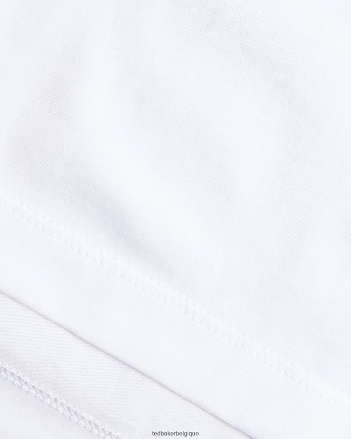 être Ted Baker Hommes Tywinn - T-shirt uni coupe classique à manches courtes blanc FR8J421314 vêtements